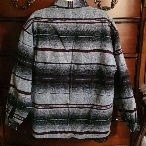 Vtg Mens Workwear Plaid Burnout Shacket sz 2XL - Picture 4 of 4